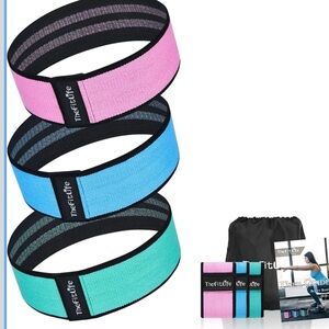Resistance Bands Set - Pink, Blue, Green